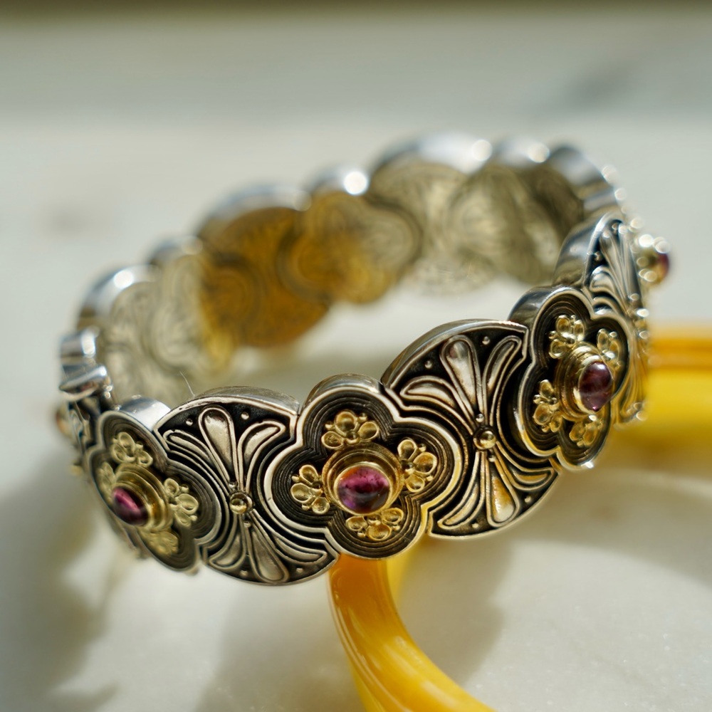 Konstantino Silver and Gold Bracelet with Gemstone Accents - Picture 3 of 10